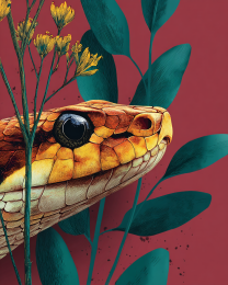 Snake Head Peering Out