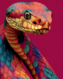 Surreal Snake Head
