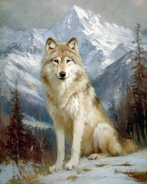 Wolf in Mountain Meadow