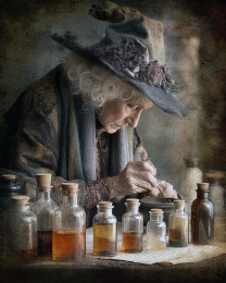 Witch Lilith Darkroot Misxing a New Concoction