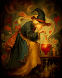Witch Mary Willowbane Cooking Up Another Love Potion