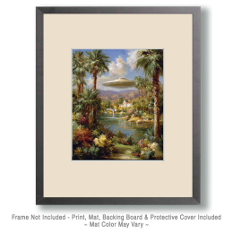 Extraterrestrial Saucer Hovering Over Southern Cal Home Art