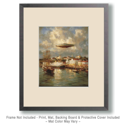 Extraterrestrial Ship Above Boston Art