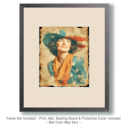 Vintage All American Cowgirl Art