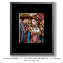 Cowboy Trying to Persuade Belle Art