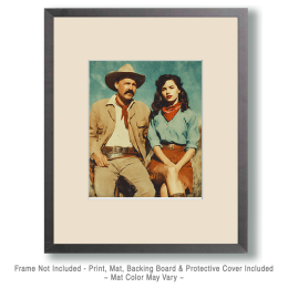 Vintage Old West Couple Art