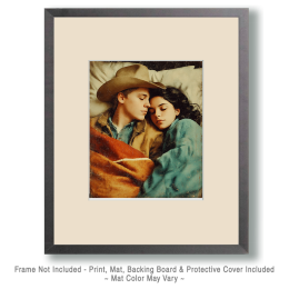 Hank Fell Asleep Next to Mary with His Hat On Art