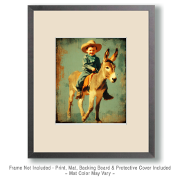 Young Hank on His Donkey Art