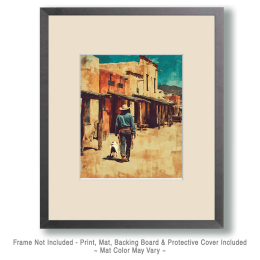 Heading Home with His Dog by His Side Art