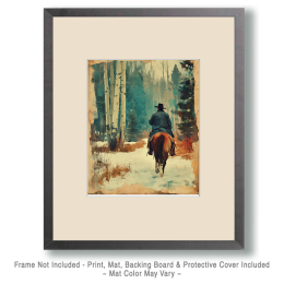 Winter Ride Among Aspens Art