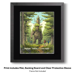 Bigfoot Hiding in Plain Sight Art Print