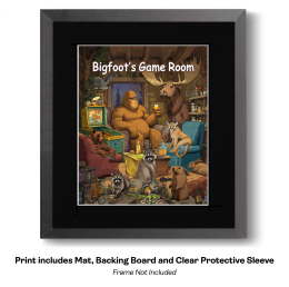 Bigfoot in his Game Room
