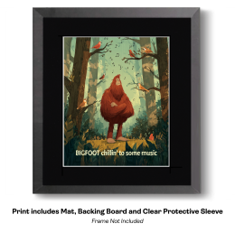 Bigfoot Chilling to Some Music