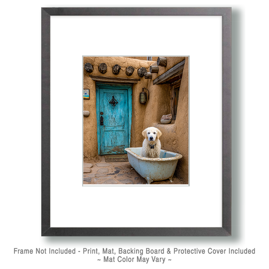 Pecos Labradoe Loves His Bath Too Much to Get Out Art