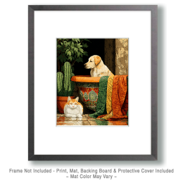 Dog and Cat in Bisbee Arizona Bathroom Art