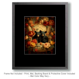 Vintage Bear Cubs in Overstuffed Chair Art
