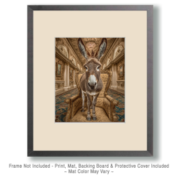 Donkey Standing on Chair Art