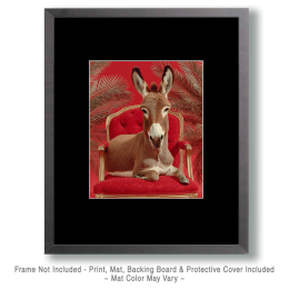 Donkey in Red Chair Art