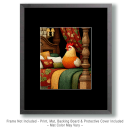 Chicken on the Bed Art