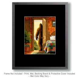 Bigfoot Leaves in the Morning Art