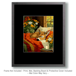 Comfortable Young Buck Deer Art