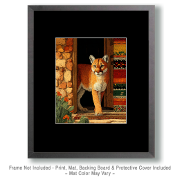 Mountain Lion in the Doorway Art