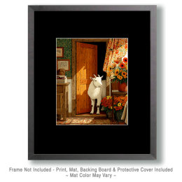 Goat in Doorway Art