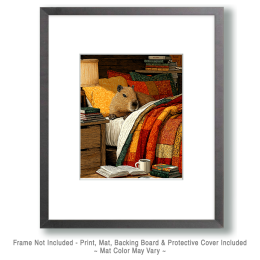Capybara in Bed Art