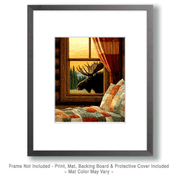 Moose Outside the Window Art