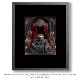 Goth Sloth in Bed Art
