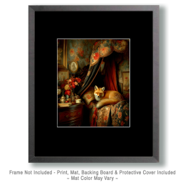 Fox in Canopy Bed Art