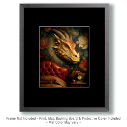 His Room has Dragon Wallpaper Art