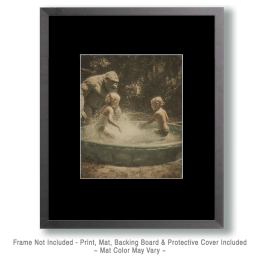 Playing with Kids in a Pool Art