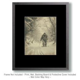 Bigfoot Cross-Country Skiing Art