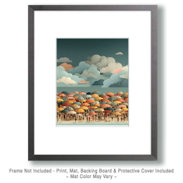 Crowded Beach Art
