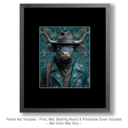 Big Blue Bull from Bozeman Art