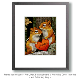 Chipmunks with Heart Gift Art