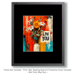 Pop-Art Flower Bouquet in Vase Art