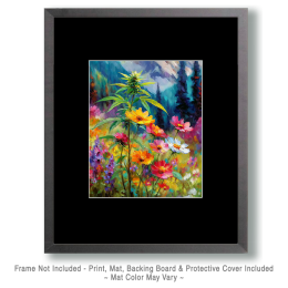 Pot Plant Among Rocky Mountain Wildflowers Art