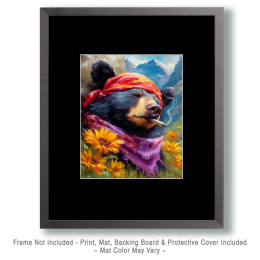 Totally Stoned Bear in the Rocky Mountains Art