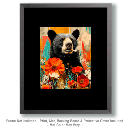 Pop-Art Bear Smoking a Joint Art