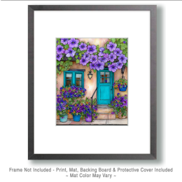 Adobe Covered in Morning Glories Art