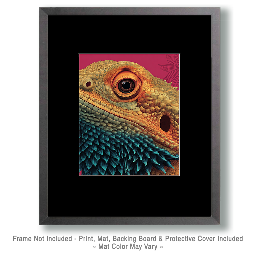 Bearded Dragon Close-Up Art