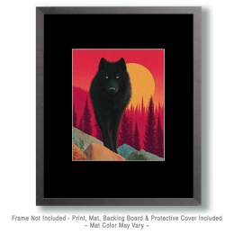 Black Wolf Approaching Art