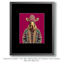 Moose in a Tuque Art