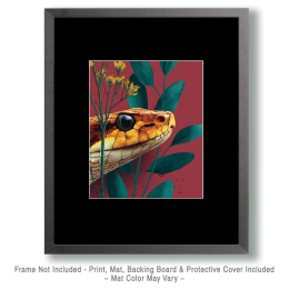 Snake Head Peering Art