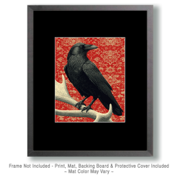 Raven on Antler Art