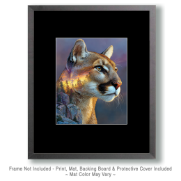 Wild Mountain Lion Spirit Art