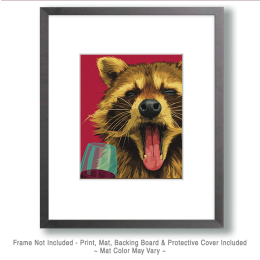 Happy Raccoon Art