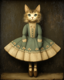 Molly the Maine Coon Cat Ready for Her Lessons